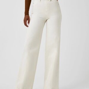 NWOT Ecru Wide Leg Jeans 3XT (Tall) Size 26 SPANX Plus Size 3X 🚨Sold Out